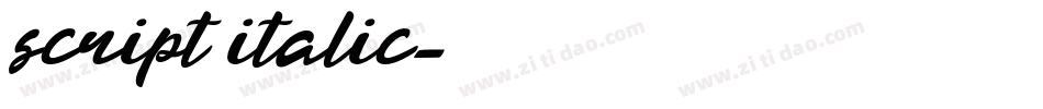 script italic字体转换